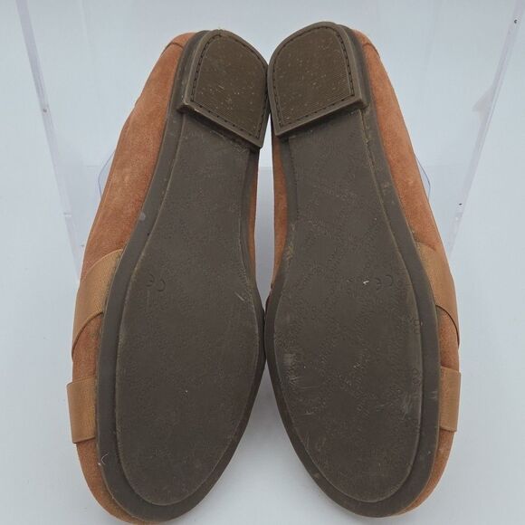 Vionic Maria Suede Ballet Flats Toffee Size 6.5W Wide Women’s Comfort Shoes - Picture 8 of 9